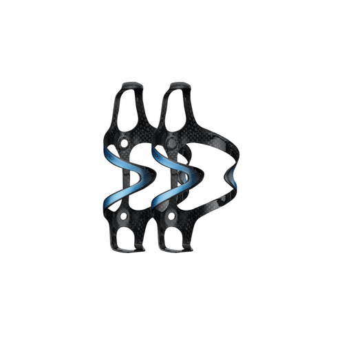 Ciclovation Premium Carbon Bottle Cages - Diamond Blue (Pair)