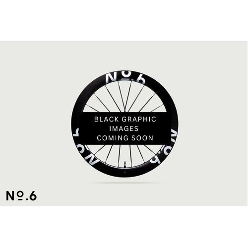 No.6 52/58 Superlight Aero Road Wheelset - Black Graphics