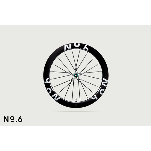 No.6 52/58 Superlight Aero Road Wheelset - White Graphics