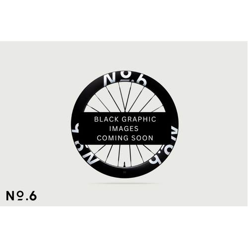 No.6 58/65 Superlight Aero+ Road Wheelset - Black Graphics