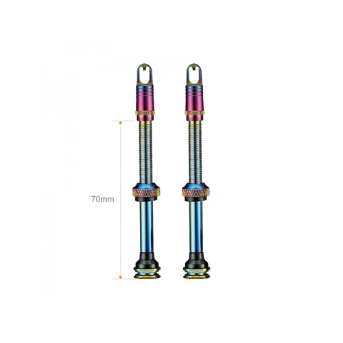 Ciclovation Premium Tubeless Valve Stem 70mm - Rainbow