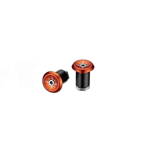 Ciclovation Vortex Lock-In Plug for Road Bar Tape w/Compass pattern Orange
