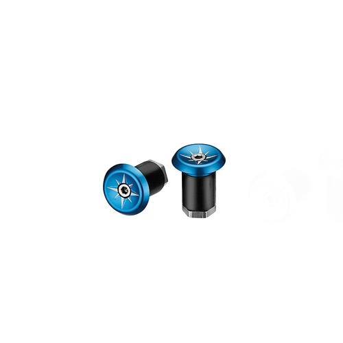 Ciclovation Vortex Lock-In Plug for Road Bar Tape w/Compass pattern Blue