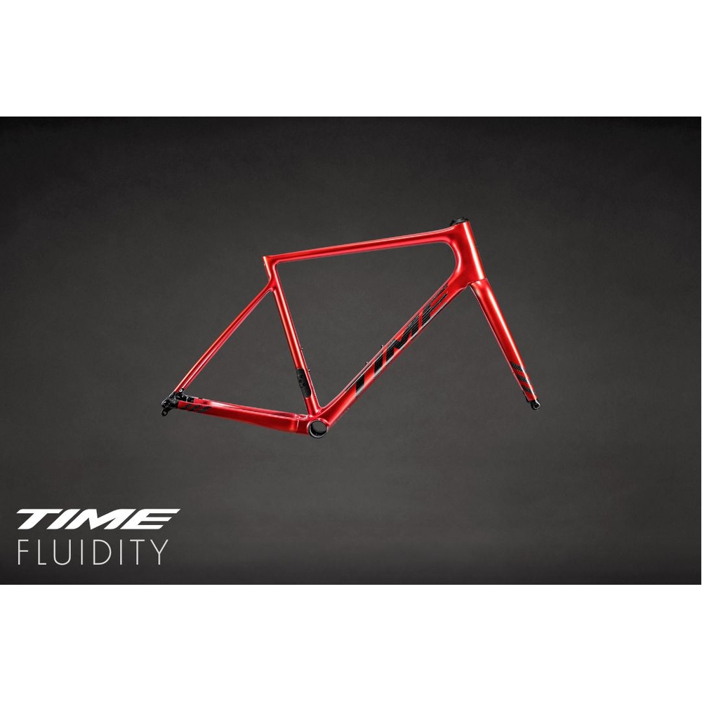 TIME FLUIDITY Satin Metallic Red (F03) Road Frameset