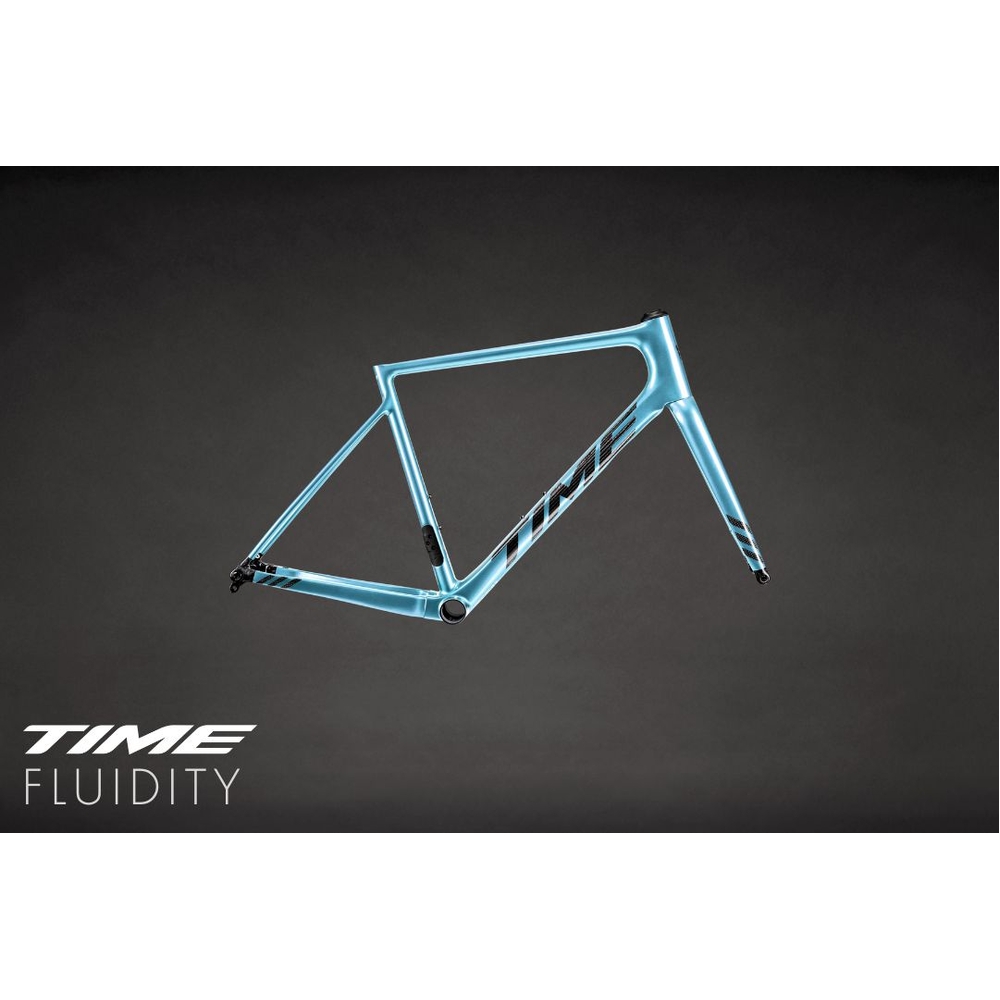 TIME FLUIDITY Satin Metallic Blue (F04) Road Frameset
