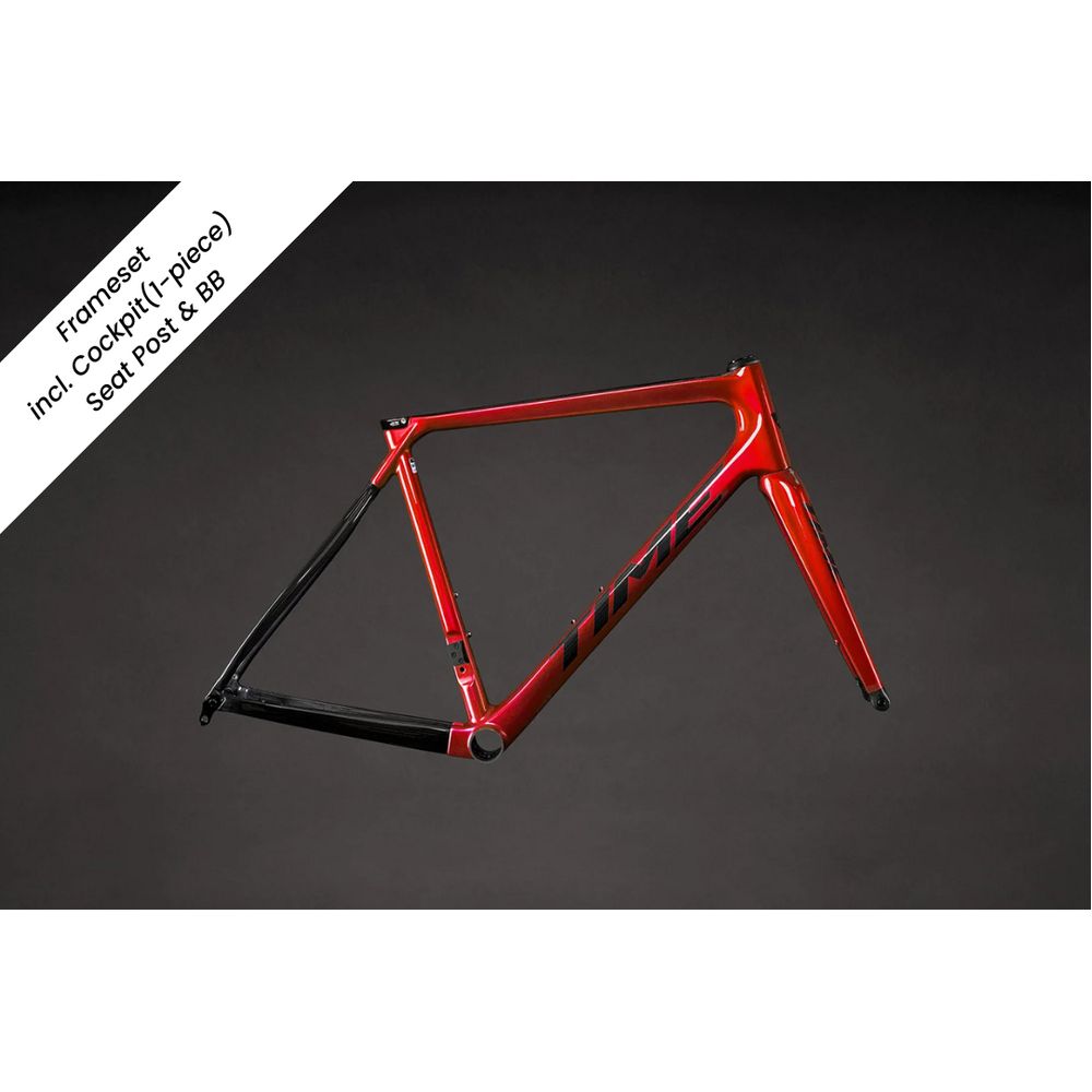 TIME Alpe D'Huez Road Frameset (Brilliant Red V35) incl. BLKTEC R8/S6 Finishing Kit
