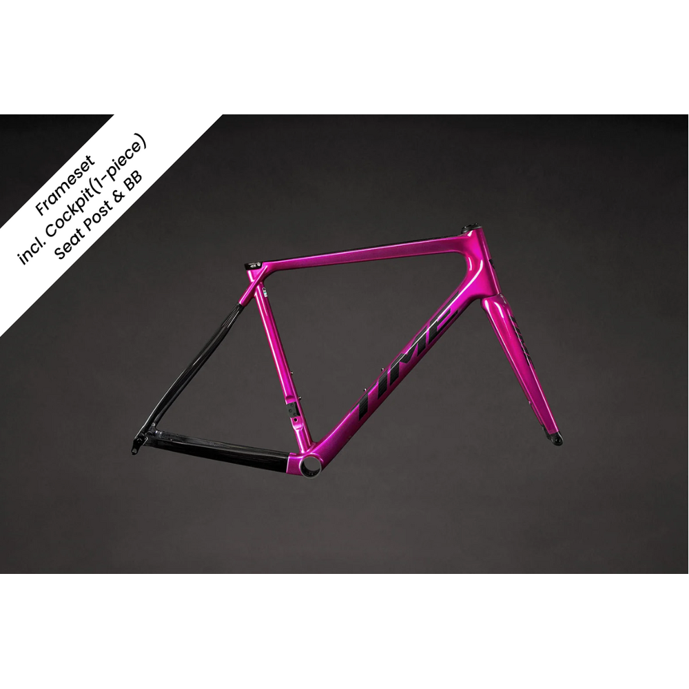 TIME Alpe D'Huez Road Frameset (Brilliant Pink V38) incl. BLKTEC R8/S6 Finishing Kit