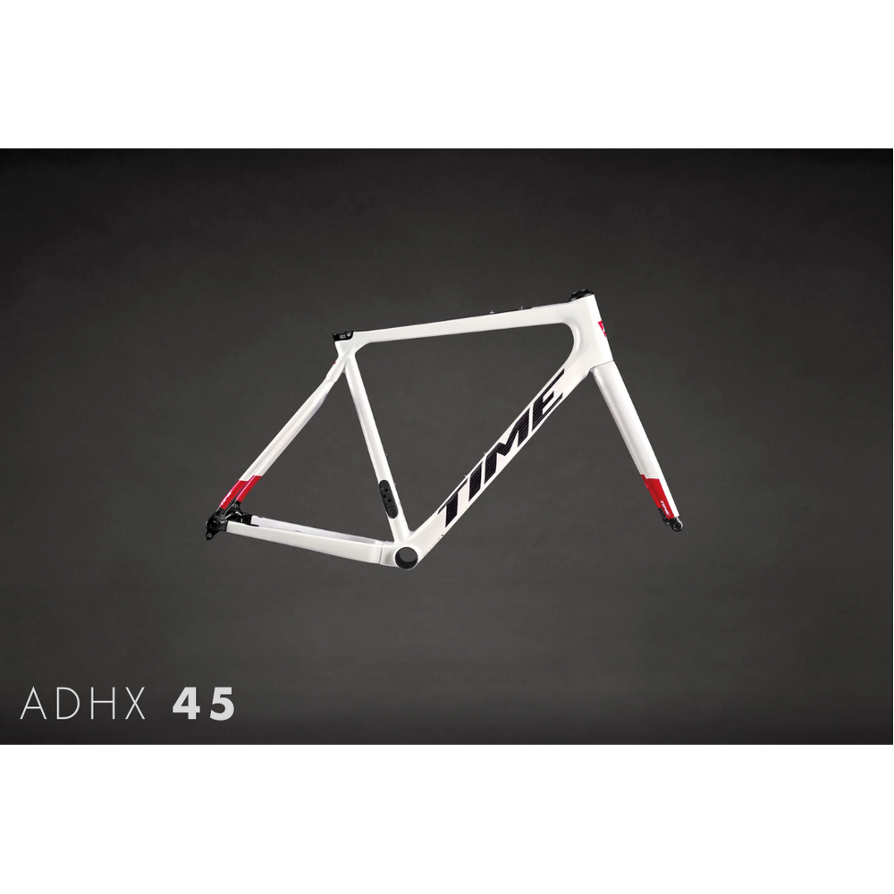 TIME ADHX 45 UDH Pearl White Red Gravel Frameset