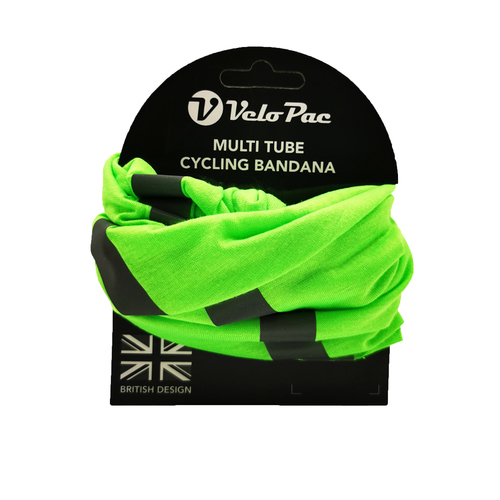 VeloPac Snood Dayglo Green Reflective