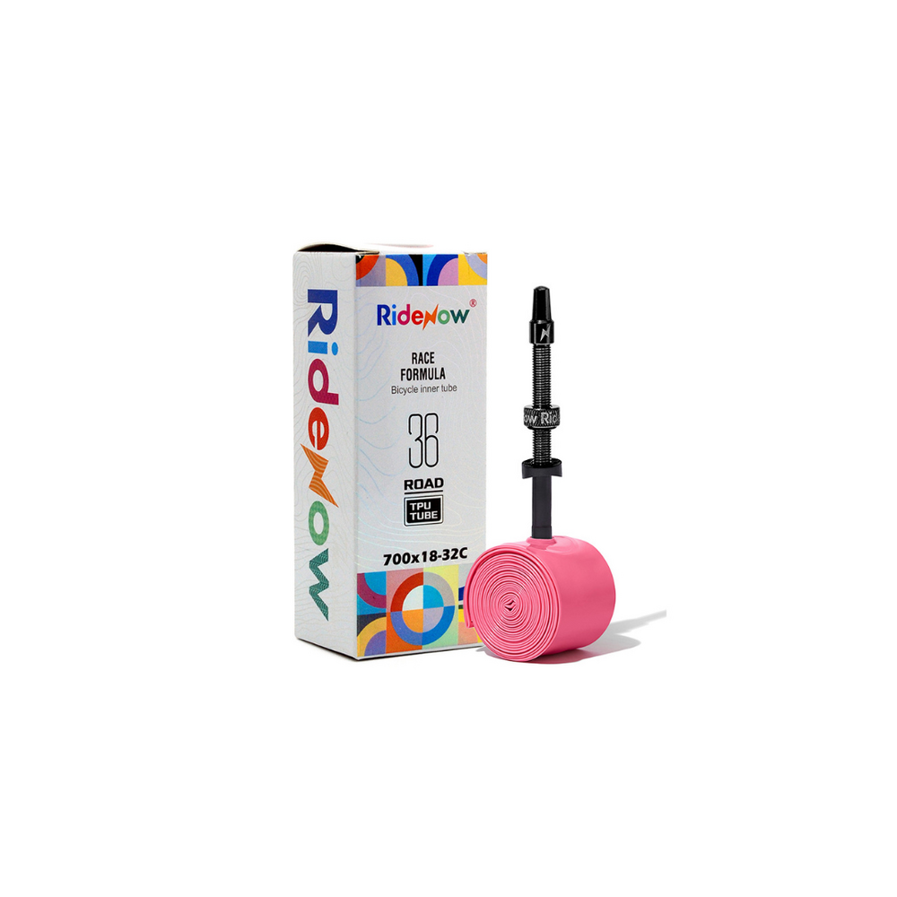 RideNow ROAD LIGHT TPU Inner Tube (700 x 18-32C) Black Aluminium Valve - 36g