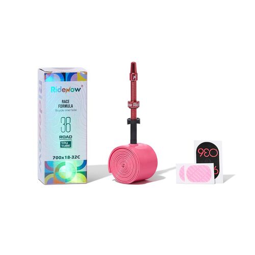 RideNow ROAD LIGHT TPU Inner Tube (700 x 18-32C) Pink Aluminium Valve - 36g