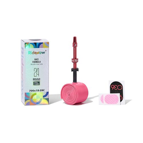 RideNow ROAD SUPERLIGHT TPU Inner Tube (700 x 18-28C) Pink Aluminium Valve - 24g