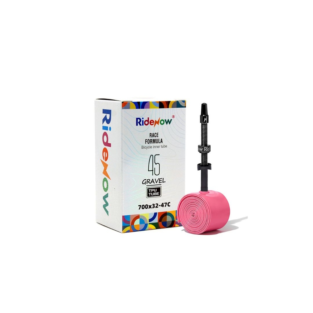 RideNow GRAVEL TPU Inner Tube (700 x 32-47) Black Aluminium Valve - 45g