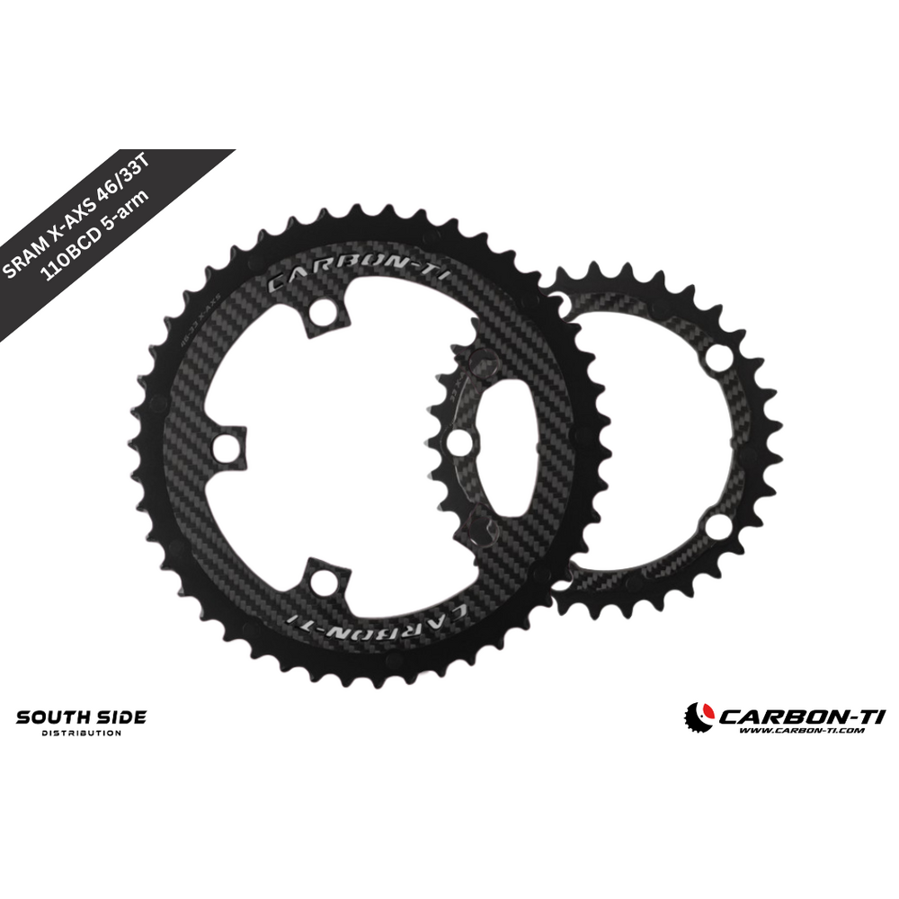 Carbon-Ti X-CarboRing 46/33 x 110 X-AXS (5-arms) Chainrings
