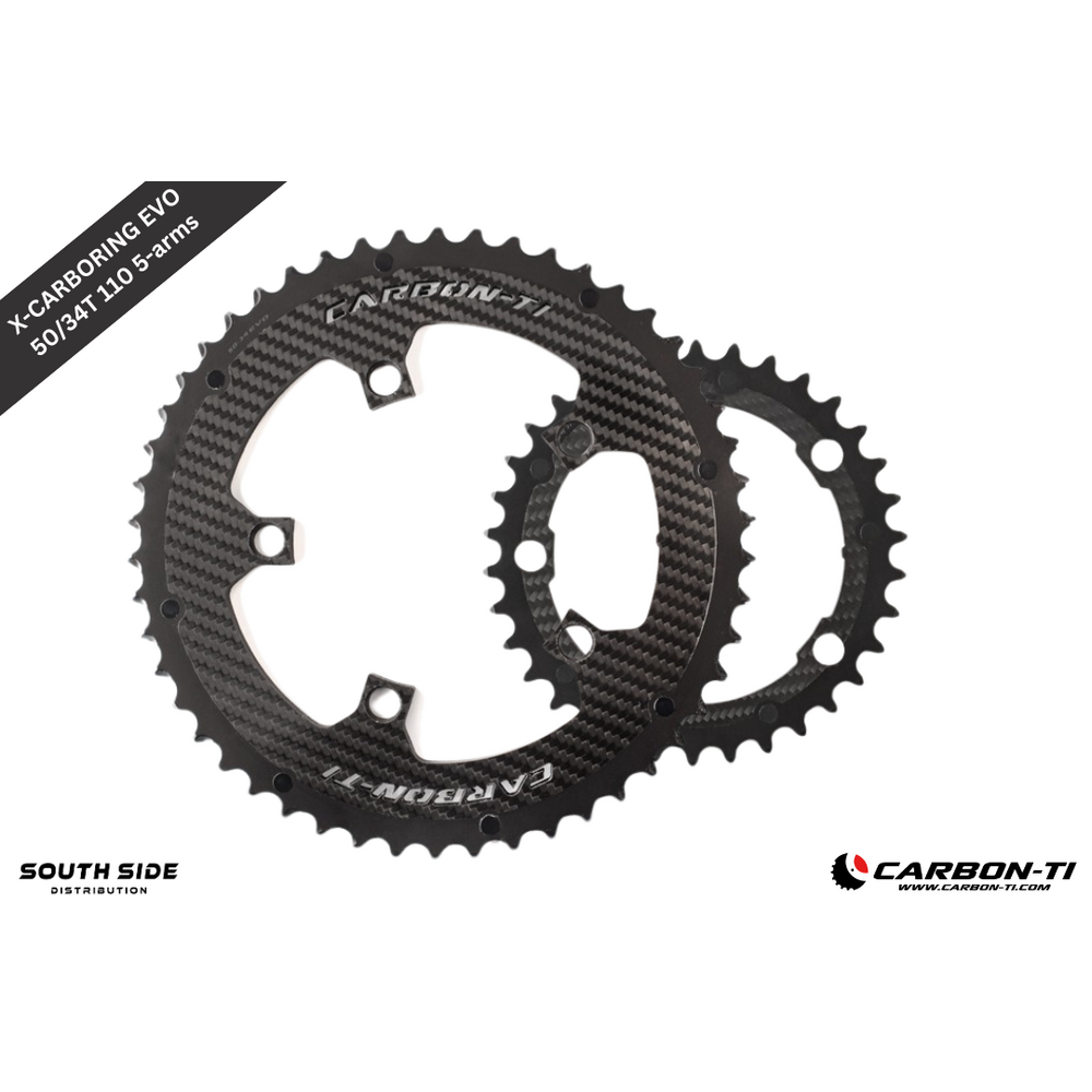 Carbon-Ti X-CarboRing EVO 50/34 x110 (5-arms) Chainrings