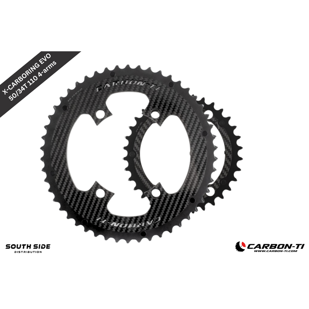 Carbon-Ti X-CarboRing EVO 50/34 x 110 (4-arms) Chainrings