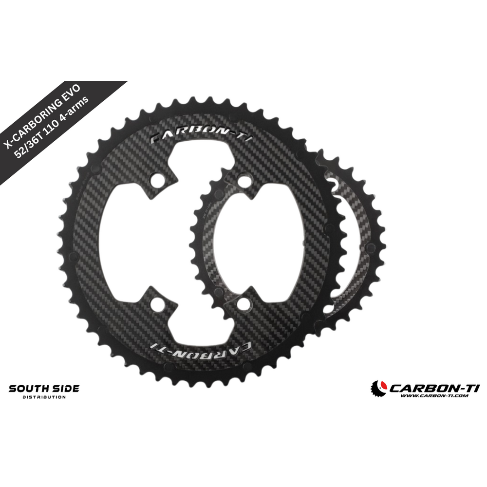 Carbon-Ti X-CarboRing EVO 52/36 x 110 (4-arms) Chainrings