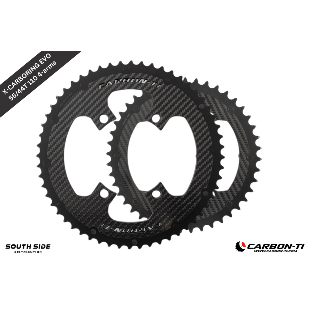 Carbon-Ti X-CarboRing EVO 56/44 x 110 (4-arms) Chainrings