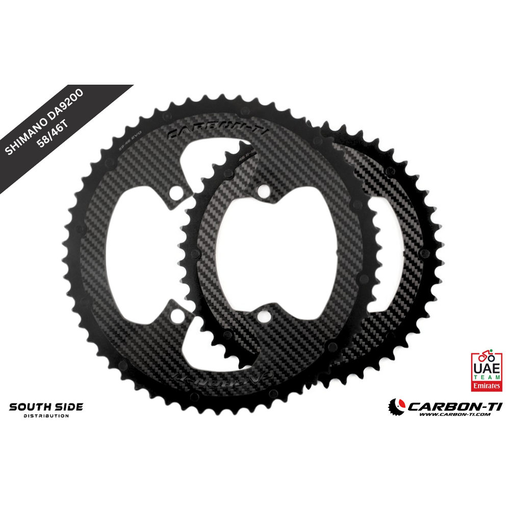 Carbon-Ti X-CarboRing EVO 58/46 x 110 DA9200 (4-arms) Chainrings