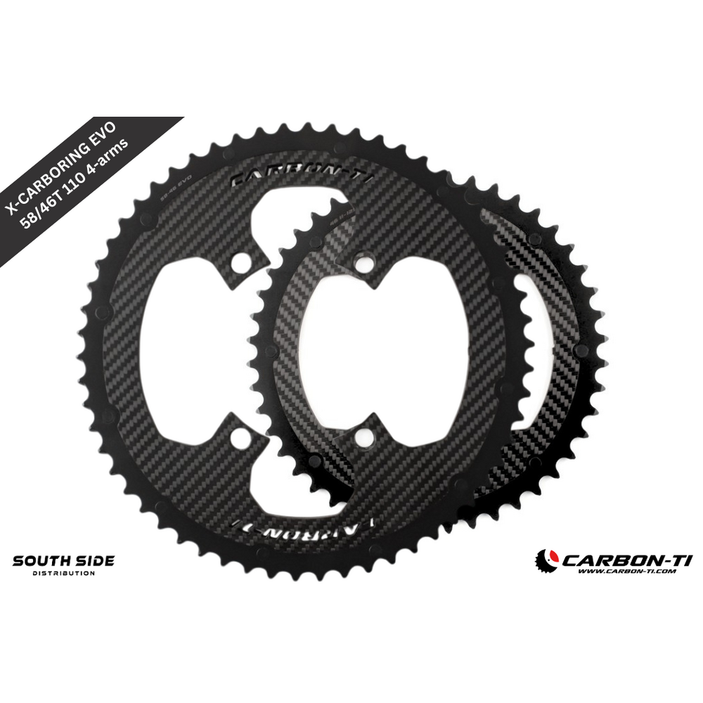 Carbon-Ti X-CarboRing EVO 58/46 x 110 (4-arms) Chainrings