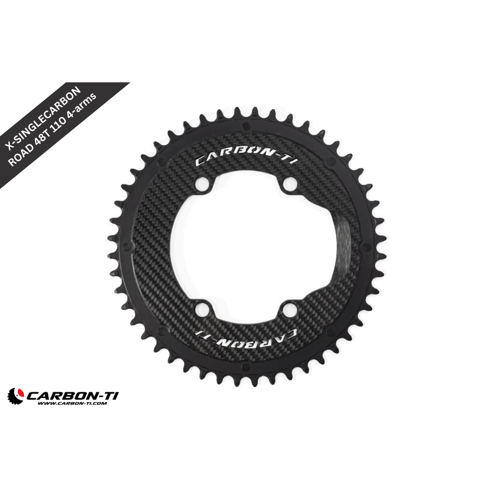 Carbon-Ti X-SingleCarbon Road 48 x 110 (4 arms) Chainring