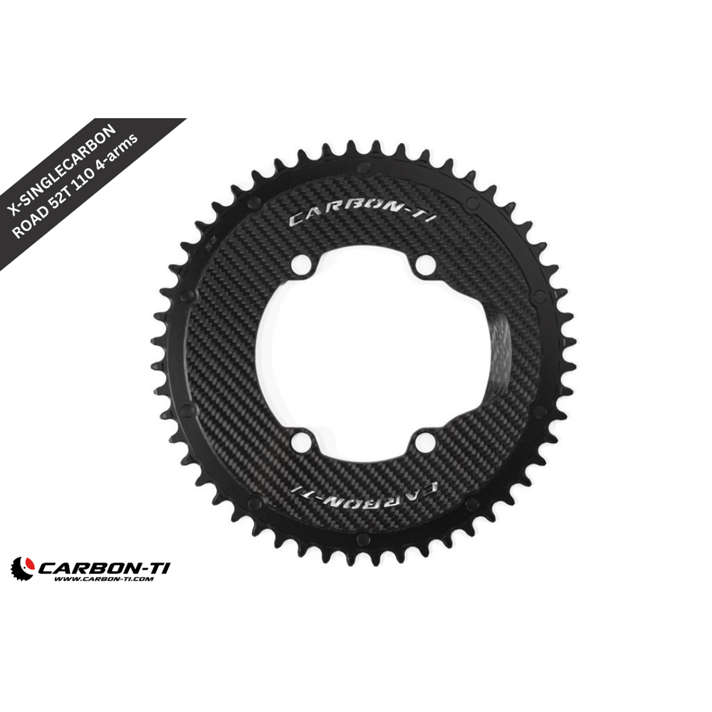 Carbon-Ti X-SingleCarbon Road 52 x 110 (4 arms) Chainring