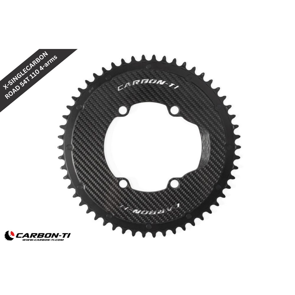 Carbon-Ti X-SingleCarbon Road 54 x 110 (4 arms) Chainring