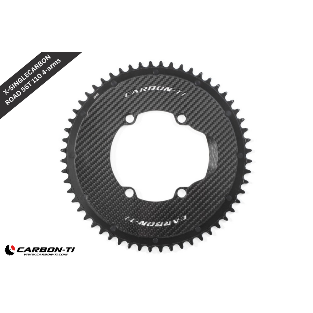 Carbon-Ti X-SingleCarbon Road 56 x 110 (4 arms) Chainring